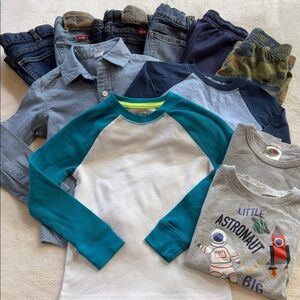 Boys Tops and Bottoms Bundle Various Brands Size 5/6 - 11 Pieces Total